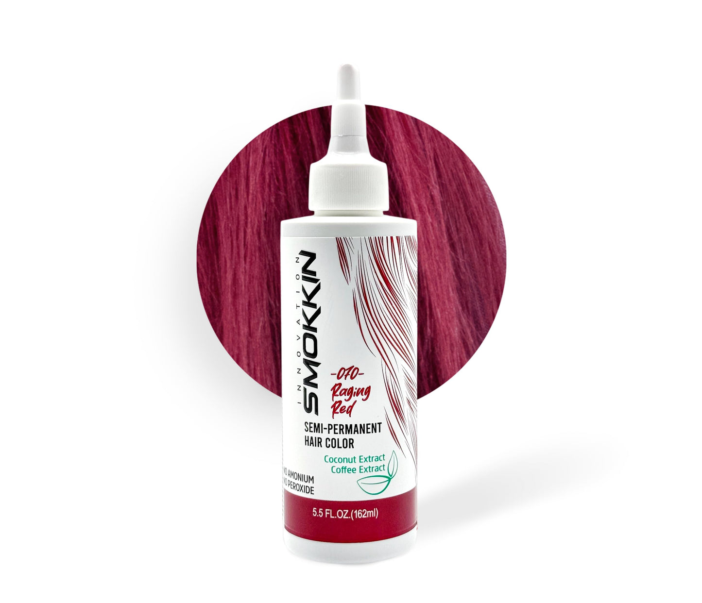 Smokkin Innovation Semi-Permanent Hair Dye - Long-Lasting, Vegan, Ammonia-Free Hair Color with Natural Extracts