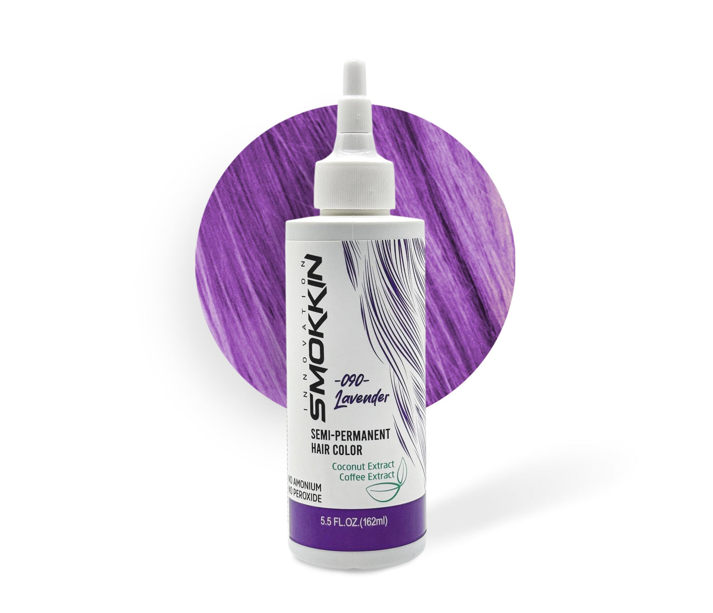 Smokkin Innovation Semi-Permanent Hair Dye - Long-Lasting, Vegan, Ammonia-Free Hair Color with Natural Extracts