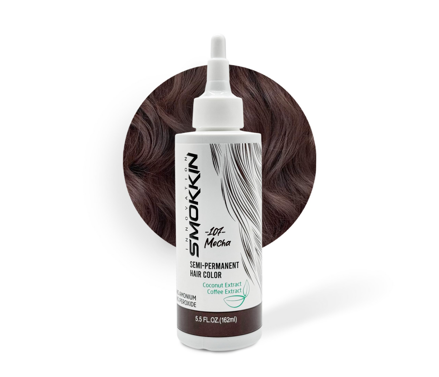 Smokkin Innovation Semi-Permanent Hair Dye - Long-Lasting, Vegan, Ammonia-Free Hair Color with Natural Extracts