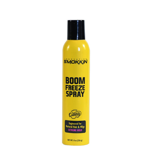 Boom Freeze Hair Spray by SMOKKIN – Maximum Hold, Edge Control & Frizz Protection – Alcohol-Free Styling Spray for All Hair Types - 8 fl oz