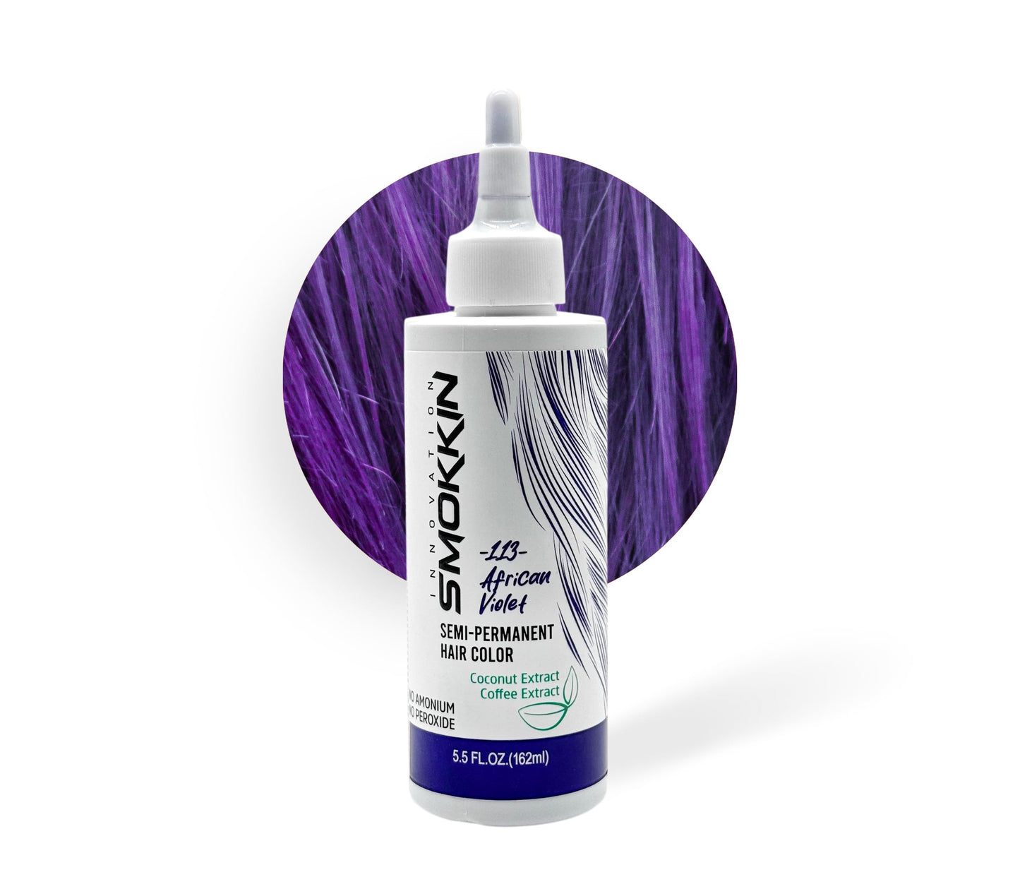 Smokkin Innovation Semi-Permanent Hair Dye - Long-Lasting, Vegan, Ammonia-Free Hair Color with Natural Extracts