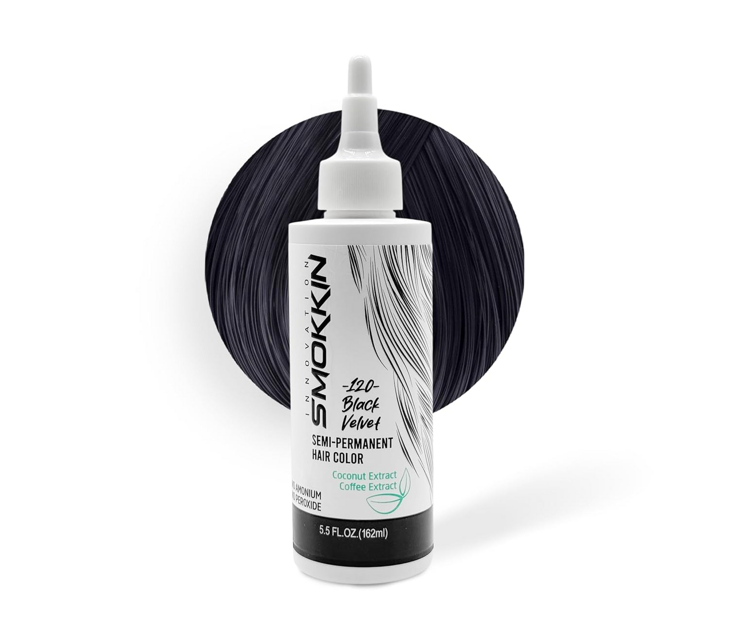 Smokkin Innovation Semi-Permanent Hair Dye - Long-Lasting, Vegan, Ammonia-Free Hair Color with Natural Extracts